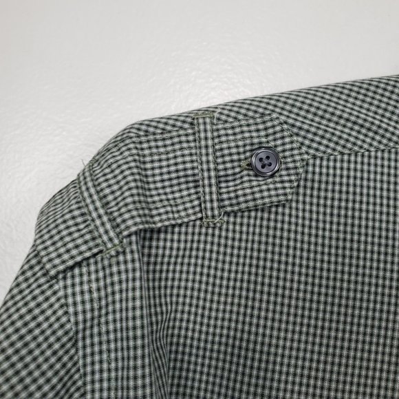 Van Heusen Studio Slim Fit Wrinkle Free Plaid Shirt W/Epaulets SZ XXL 18-18 1/2) - Picture 5 of 13